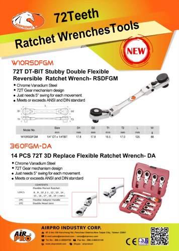 72 Teeth Ratchet Wrench