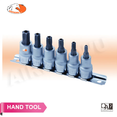 6PC 3/8"DR. Star Tamperproof Bit Socket Set