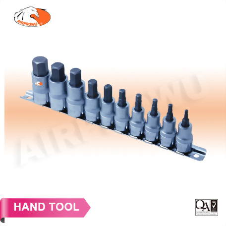 10PC 3/8" & 1/2"DR. Hex Bit Socket Set