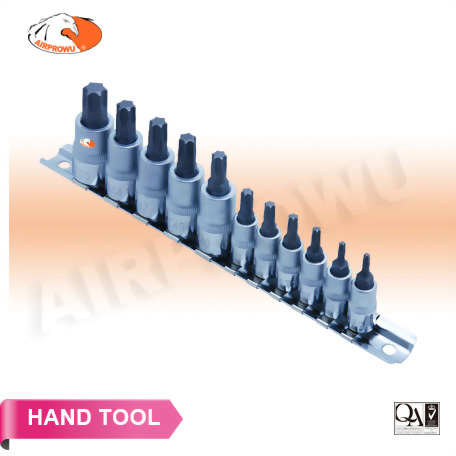 11PC 1/4" & 3/8"DR. Star Bit Socket Set