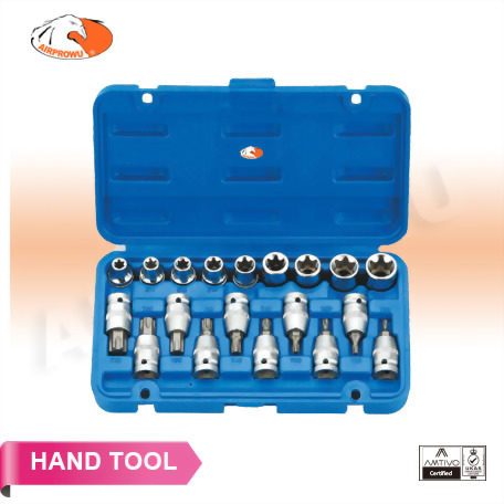 19PCS 1/2"DR. Torx Bit Socket & E Socket Set 19PCS 1/2"DR. Torx Bit Socket & E Socket Set
