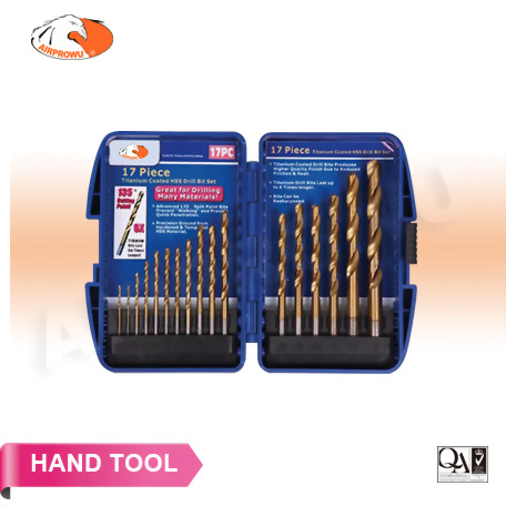 Titanium Coated HSS Drill Bit Set (17PCS)
