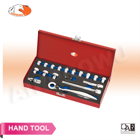 3/8" DR. 17H Insert-Snap Wrench & Super Short Socket Set (18PCS) 3/8" DR. 17H Insert-Snap Wrench & Super Short Socket Set (18PCS)