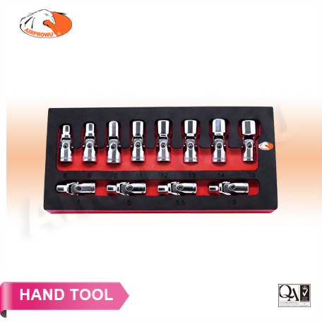 1/4" DR. Universal Joint Socket Set (12PCS) 1/4" DR. Universal Joint Socket Set (12PCS)