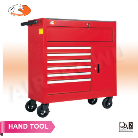 42" 7-DRAWER ROLL-WAGON WITH BULK STORAGE COMPARTMENT FULLY SHELF-CLOSING BALL BEARING SLIDES 42" 7-DRAWER ROLL-WAGON WITH BULK STORAGE COMPARTMENT FULLY SHELF-CLOSING BALL BEARING SLIDES