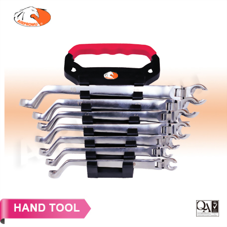 7PCS Flexible Flare Nut Off Beam 75 Degree Box End Wrench Set