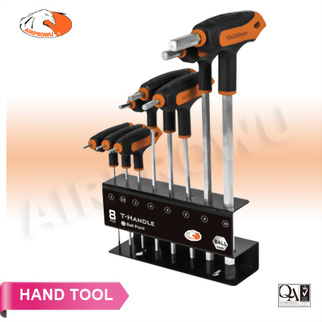 8PCS T-10 Handle Ball Point Hex Key Wrench Set