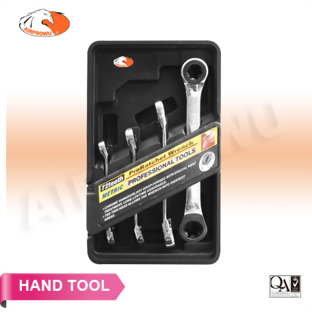 DOUBLE REVERSIBLE STAR FLEXIBLE RATCHET WRENCH SET -72T