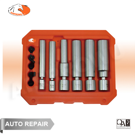 Swivel spark and glow plugs socket set (6PCS)