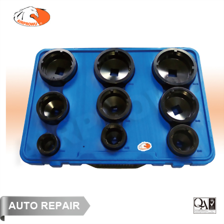 9-piece Special Socket Set with Inside Teeth for Locknuts 9-piece Special Socket Set with Inside Teeth for Locknuts