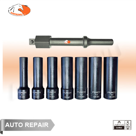 3/8" DR. Pneumatic Bolt Breaker & Low Internal Edge Deep Impact Socket Set (8PCS) 3/8" DR. Pneumatic Bolt Breaker & Low Internal Edge Deep Impact Socket Set (8PCS)