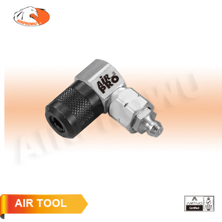 90 Degree 4-Jaw Grease Coupler w/ Zerk Fitting