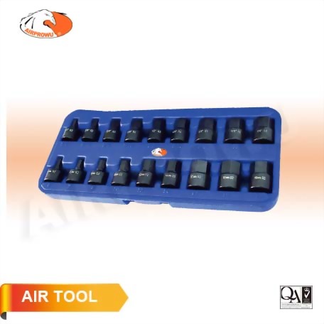 3/8" DR. Stubby Impact Hex Socket Set (18PCS) 3/8" DR. Stubby Impact Hex Socket Set (18PCS)