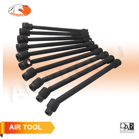 3/8" DR. Swivel Head 9" Extension Impact Socket SAE Set(10PCS) 3/8" DR. Swivel Head 9" Extension Impact Socket SAE Set(10PCS)