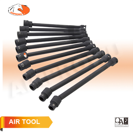 3/8" DR. Swivel Head 9" Extension Impact Socket Metric Set (11PCS) 3/8" DR. Swivel Head 9" Extension Impact Socket Metric Set (11PCS)
