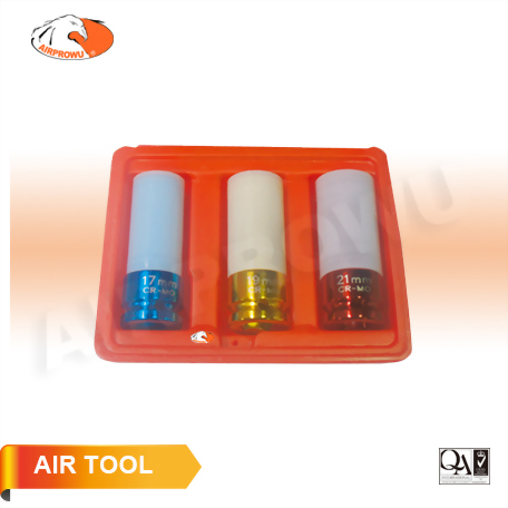 1/2" DR. Thin Wall Nut Protector Impact Socket Set - 85L (3PCS) 1/2" DR. Thin Wall Nut Protector Impact Socket Set - 85L (3PCS)