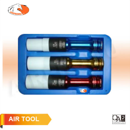 1/2" DR. Extra Long Torque Limited Impact Socket Set With Plastic Sleeve (3PCS) 1/2" DR. Extra Long Torque Limited Impact Socket Set With Plastic Sleeve (3PCS)