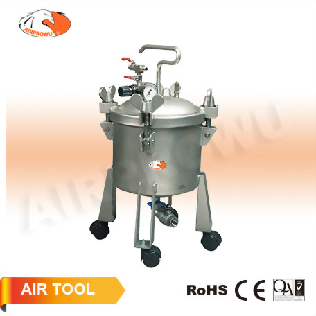 10 Liter Stainless Steel Pressure Pots, Bottom Outlet 10 Liter Stainless Steel Pressure Pots, Bottom Outlet