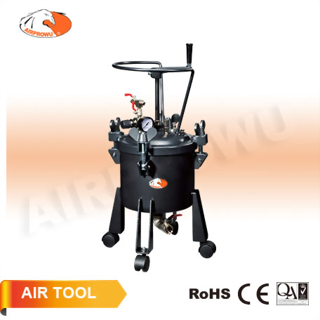 10 Liter(2-1/4 Gallon) Pressure Tank bottom paint outlet w/manual agitator complete 10 Liter(2-1/4 Gallon) Pressure Tank bottom paint outlet w/manual agitator complete
