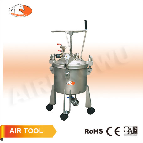 10 Liter Stainless Steel Pressure Pots, Manual Agitator, Bottom Outlet 10 Liter Stainless Steel Pressure Pots, Manual Agitator, Bottom Outlet