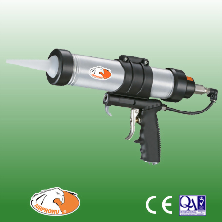 2 in 1 Professional Air Caulking Gun (Alum.) w/ Q.C. Exhaust  Valve; Pin Regulator & Tool Grip