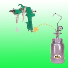 HVLP 2 QUART PRESSURE POT w/GUN & HOSES