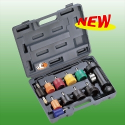 10PCS Radiator Cap Pressure Tester Kit