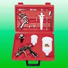 COMBO WATER BASE HVLP GRAVITY FEED SPRAY GUN KIT
