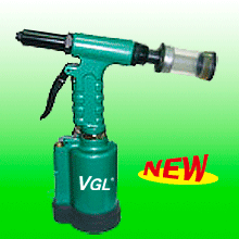 3/16" Air Hydraulic Riveter w/Vacuum Mandrel Collection System 3/16" Air Hydraulic Riveter w/Vacuum Mandrel Collection System