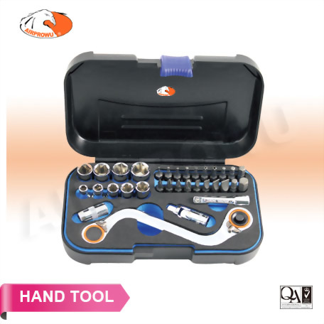 33PCS Bit & Socket W/S-Shape Ratchet Handle Set