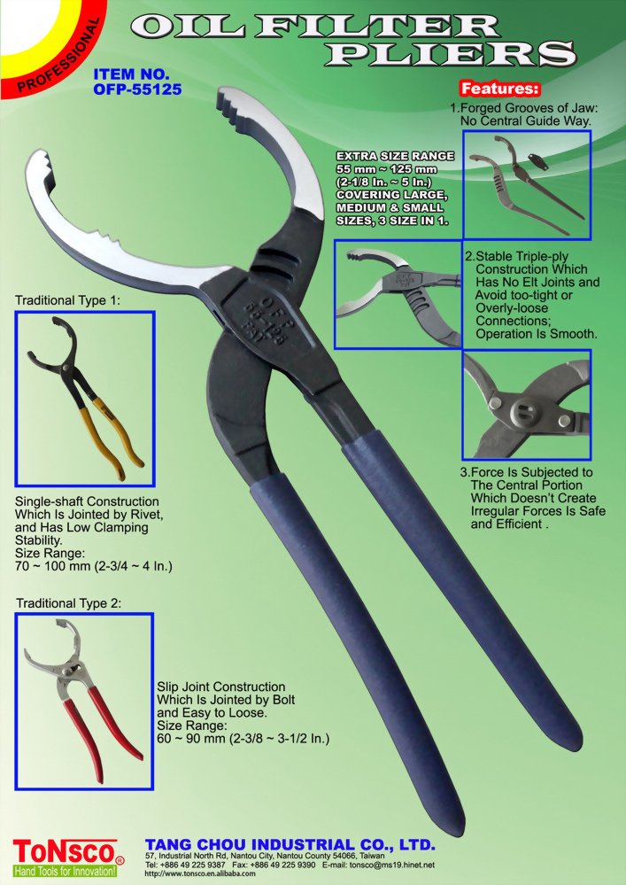 Oil Filter Plier