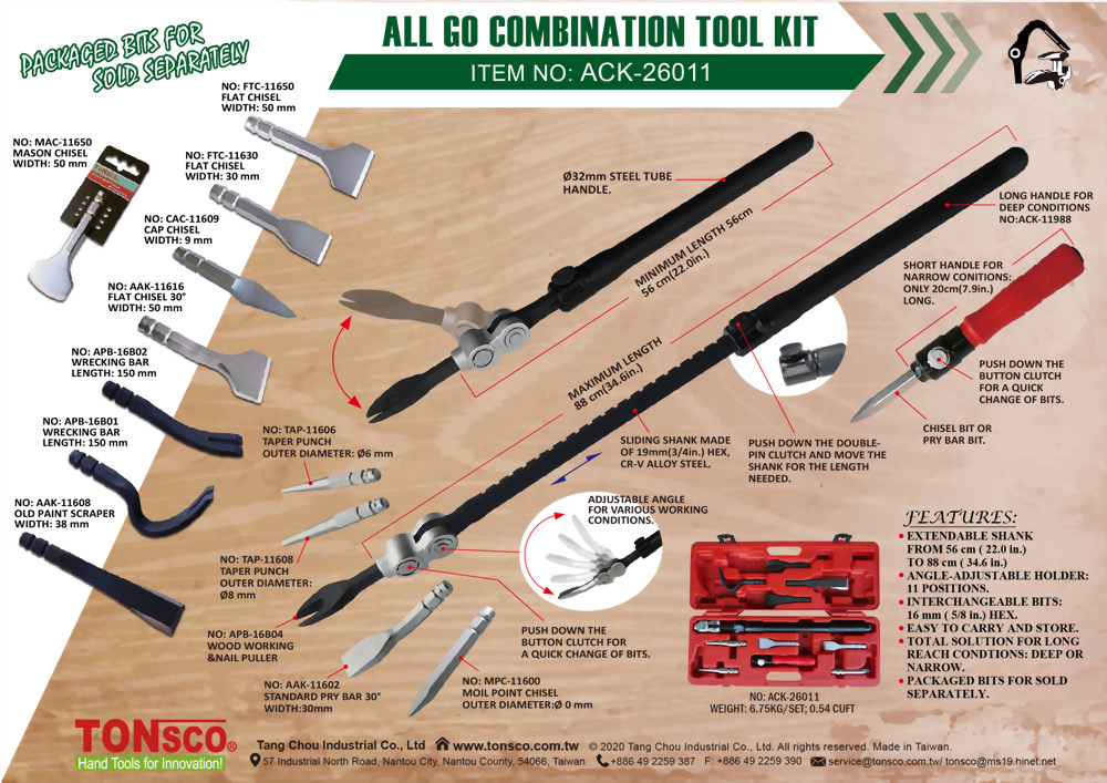 AllGo Combination Tool Kit for Home Improvement, Building & Construction