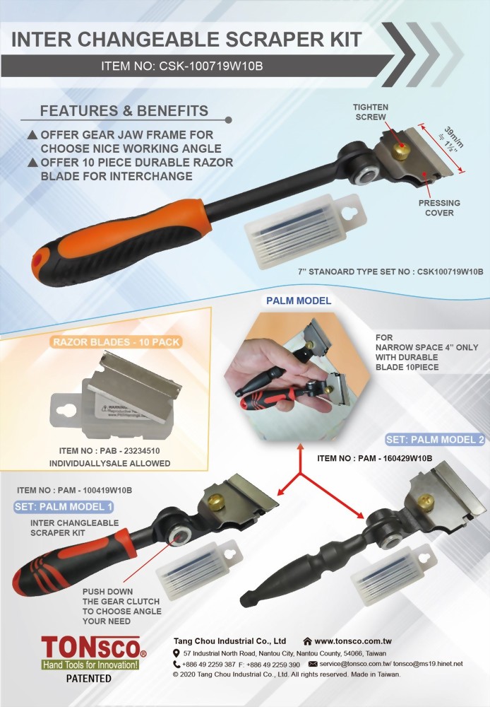 INTER CHANGEABLE SCRAPER KIT