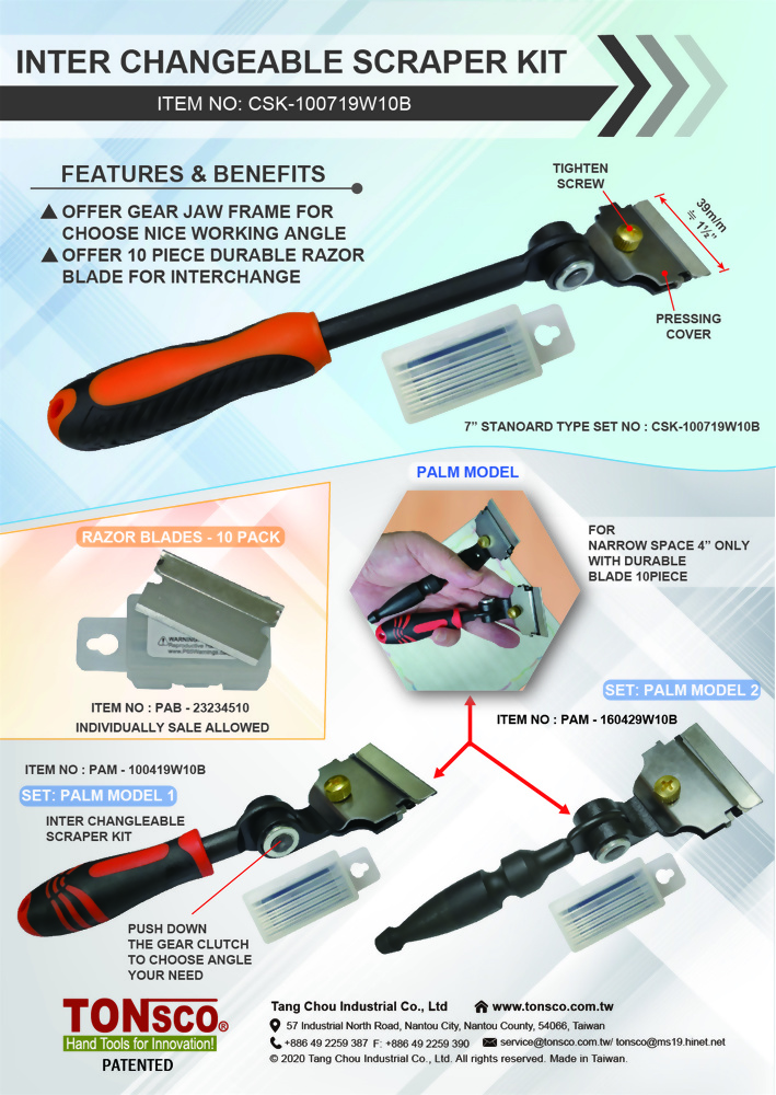 INTER CHANGEABLE SCRAPER KIT