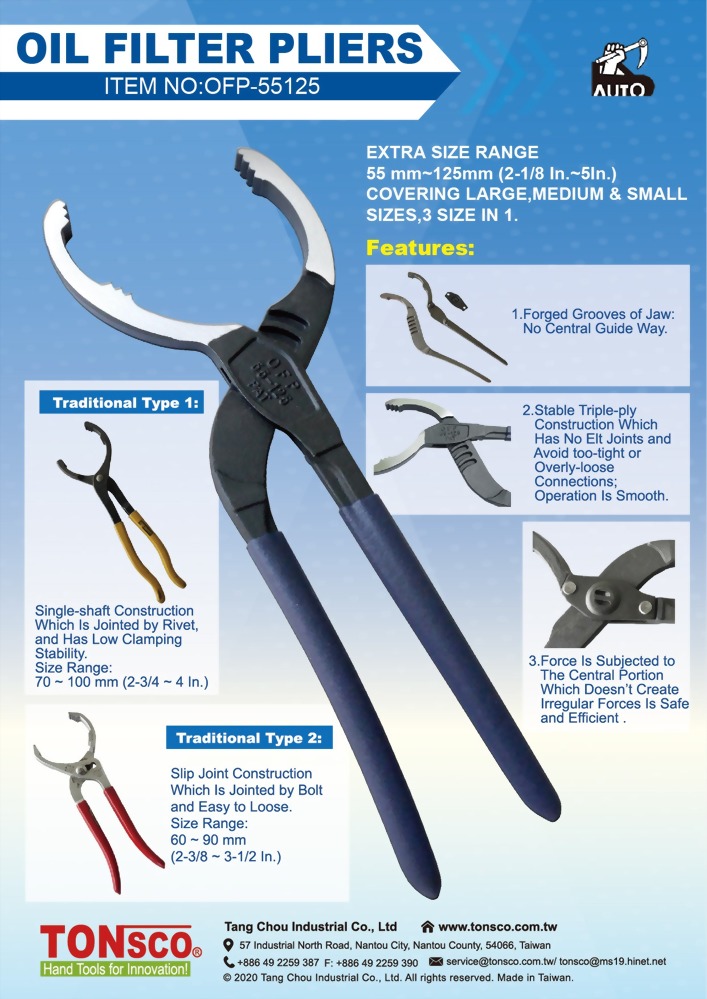 Oil Filter Plier