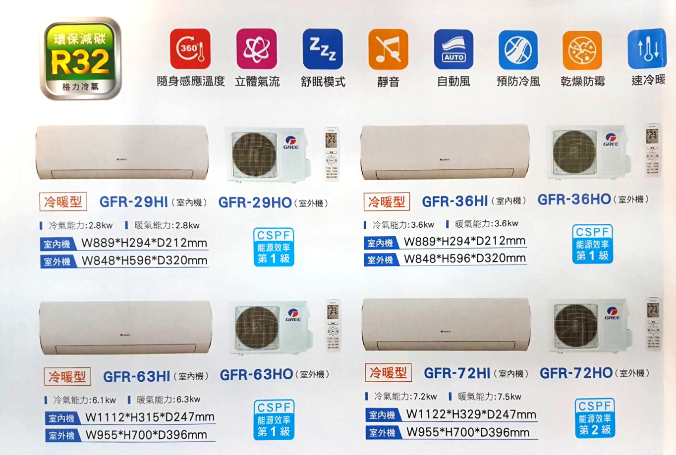 GSH R32 一對一冷暖飛瑞頂級旗艦系列
