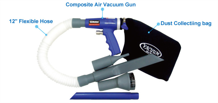 Composite air vacuum gun kit (BLOW CASE package)