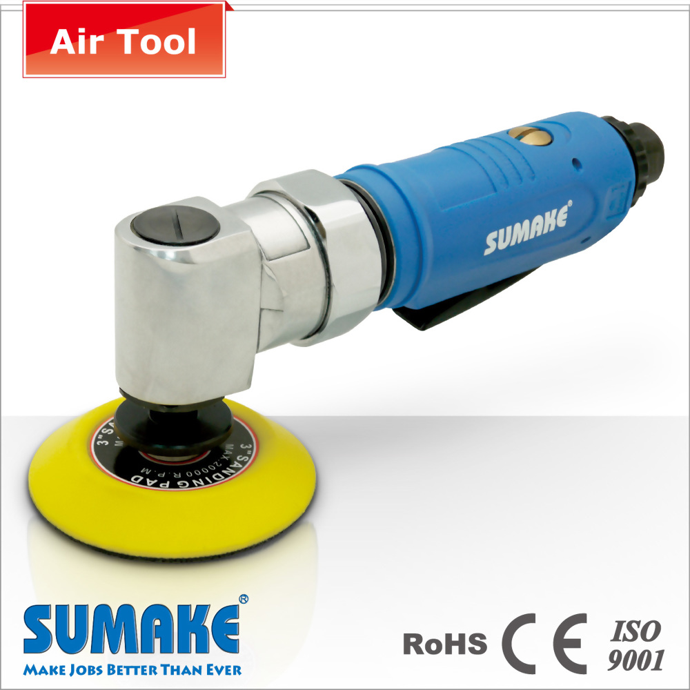 16000rpm Air Powered Sanders AT-1500-2 Pneumatic Sander 90 Degree Air Sander Tool with Grinding Disc and Wrench 