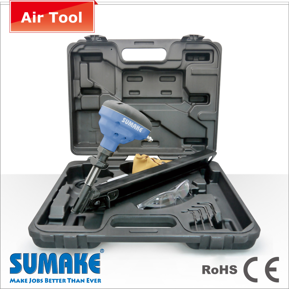 34˚ AIR PALM NAILER W/360˚ SWIVEL MAGAZINE CONNECTOR