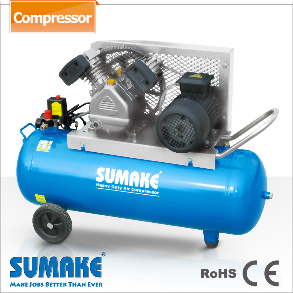 2HP Piston(Belt) Type Air Compressor w/90L Tank
