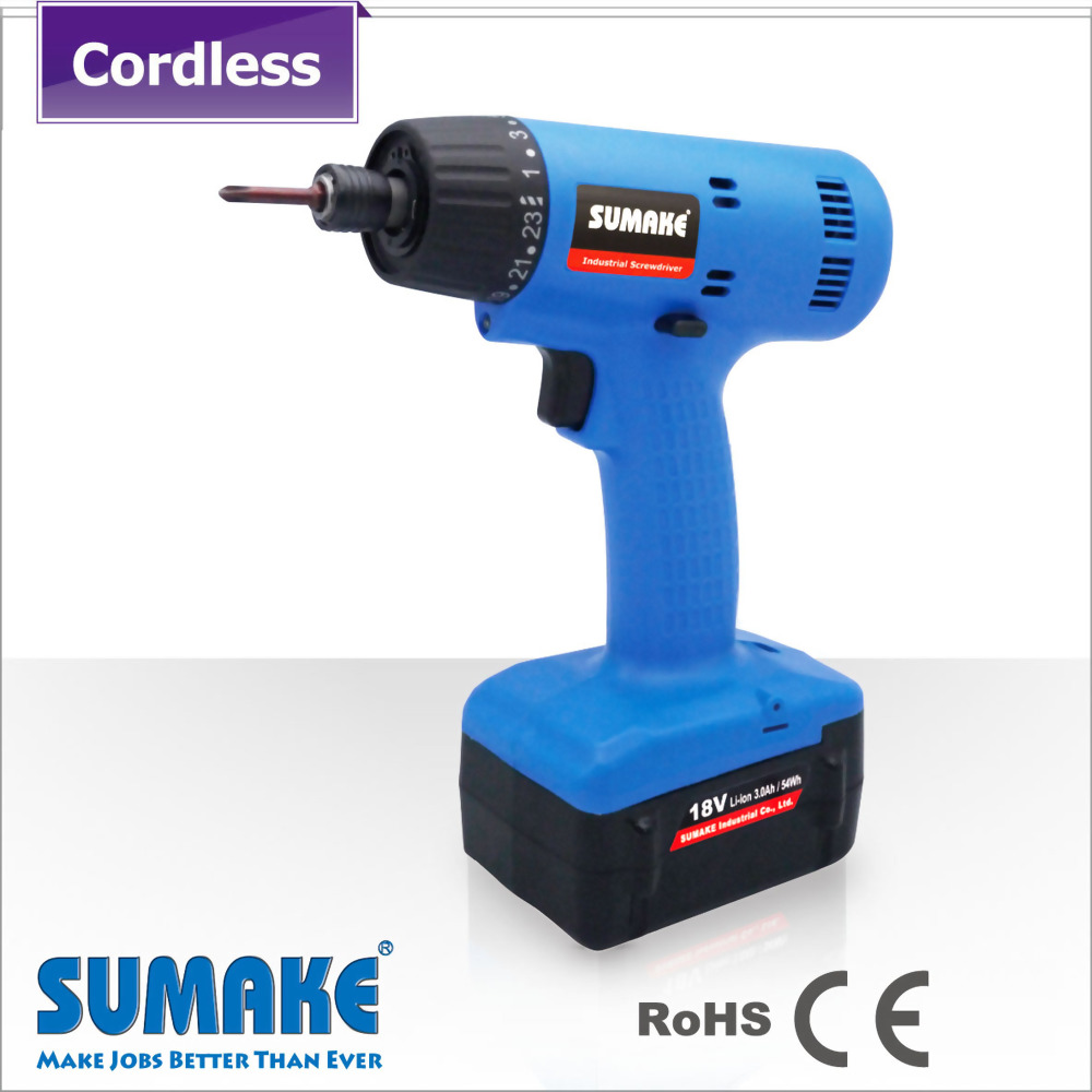 Brushless semi-auto cordless screwdriver with 2.0Ah Li-ion battery set