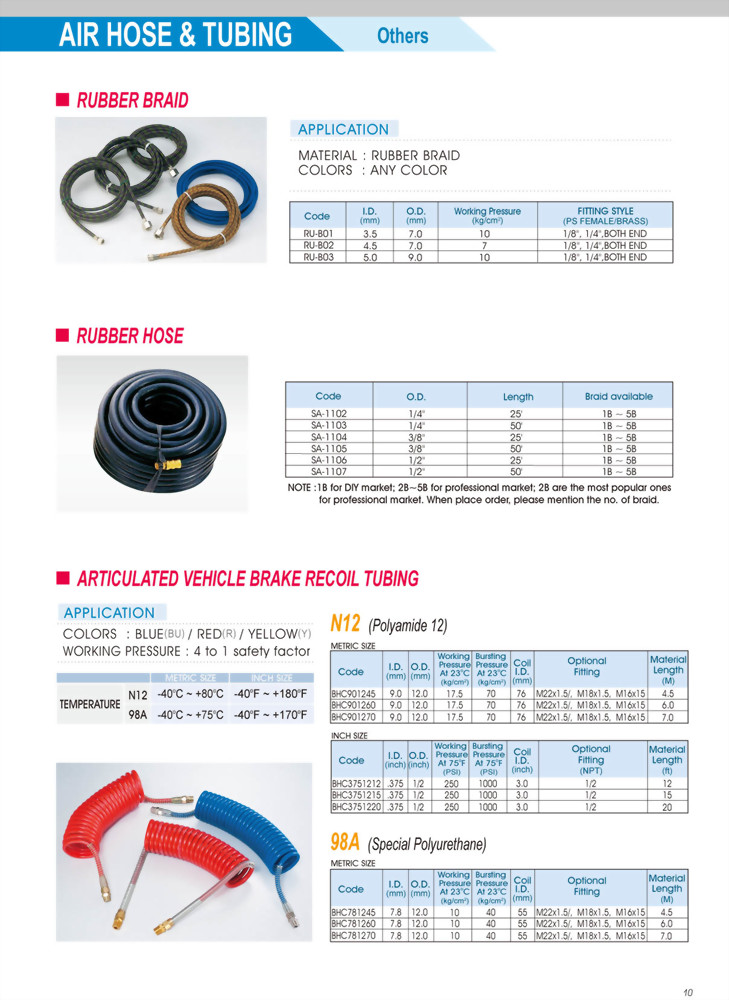 Articulated Vehicle Brake Recoil Tubing