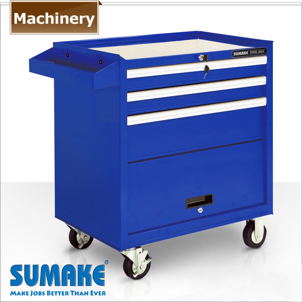 3-DRAWER ROLL-WAGON WITH BULK STORAGE COMPARTMENT