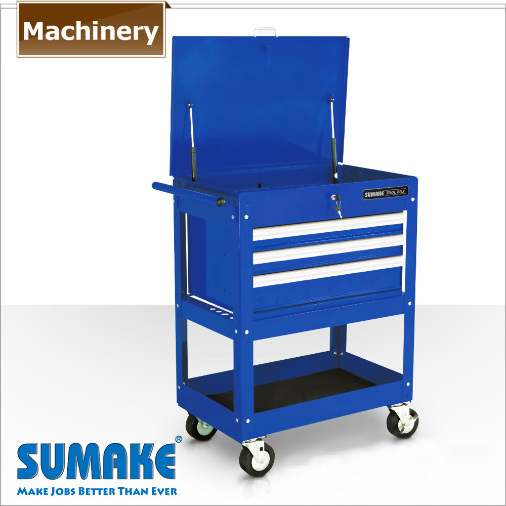 3-DRAWER SERVICE CART; BALL BEARING SLIDES