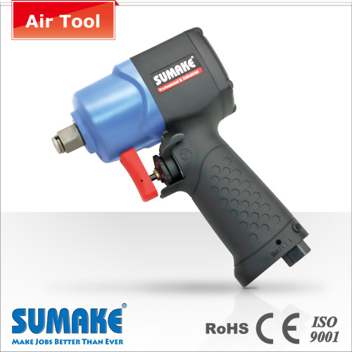 Small Pneumatic Wrench 1/2'' Mini Double Hammer Air Gun Impact Wrench 