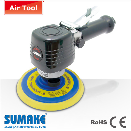 6" High qality dual action air sander with yellow pad