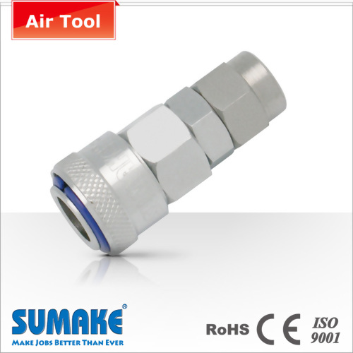 Coupler-8x12 mm PU Tube, One Touch, Nitto Type, Steel