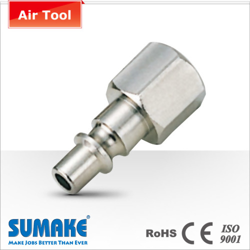 Plug-3/8" Female, Aro Type, Steel/Brass