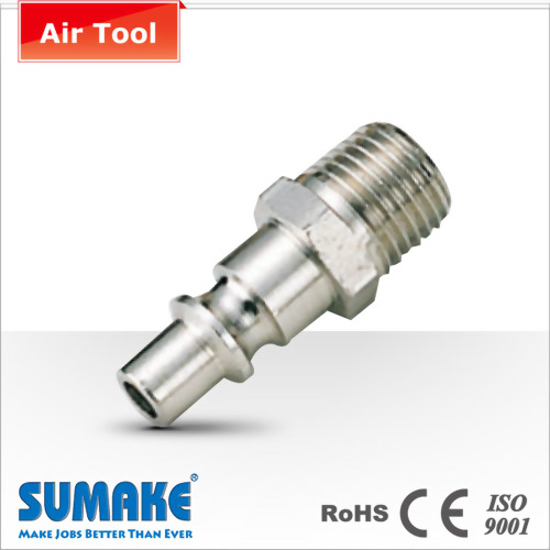 Plug-3/8" male, Aro Type, Steel/Brass