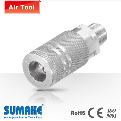 Coupler-3/8" male, Milton Type, Steel/Brass